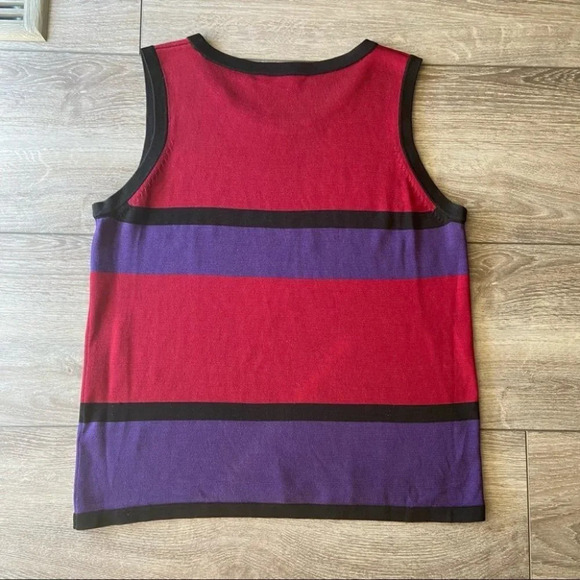 Vintage Y2K Marks & Spencer ColorBlock Silk Knitted Tank Top - Picture 12 of 15
